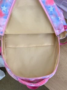 3入組星星圖案經典背包套裝帶筆盒書包套裝適合畢業生、青少年女孩、新生、大二、初中和高中學生、大學和高中，非常適合戶外、旅行和返校 - 彩色 - 查看 6