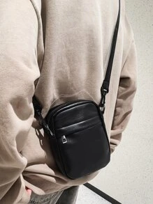 Học sinh trung học Đại học năm nhất Túi đeo vai đa năng Túi thường ngày Túi vuông tối giản cho nam, Túi xách, Cao đẳng, Ngoài trời, Thể thao, Túi đeo chéo Quà tặng lý tưởng Túi đeo chéo cổ điển đơn giản Túi màu đen Túi quà tặng cổ điển Gói Túi đeo chéo Túi mùa xuân Túi cổ điển Đồ dùng học tập Ví Túi đeo chéo cho nam - màu đen - Xem 1