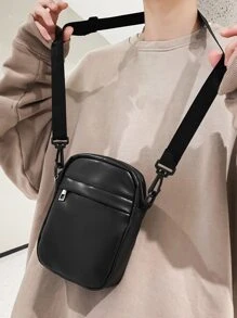 Học sinh trung học Đại học năm nhất Túi đeo vai đa năng Túi thường ngày Túi vuông tối giản cho nam, Túi xách, Cao đẳng, Ngoài trời, Thể thao, Túi đeo chéo Quà tặng lý tưởng Túi đeo chéo cổ điển đơn giản Túi màu đen Túi quà tặng cổ điển Gói Túi đeo chéo Túi mùa xuân Túi cổ điển Đồ dùng học tập Ví Túi đeo chéo cho nam - màu đen - Xem 2