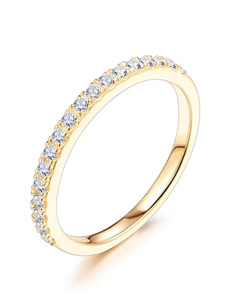 實驗室製造的莫桑石銀婚戒、訂婚、新娘飾品