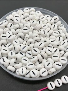 1pack Letter Detail DIY Bead - Black and White - View 2