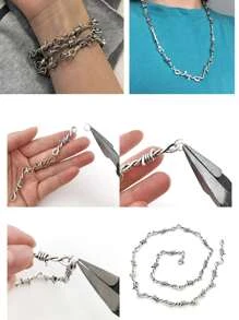 20入組/套ThornDIY連接器 - 銀色 - 查看 4