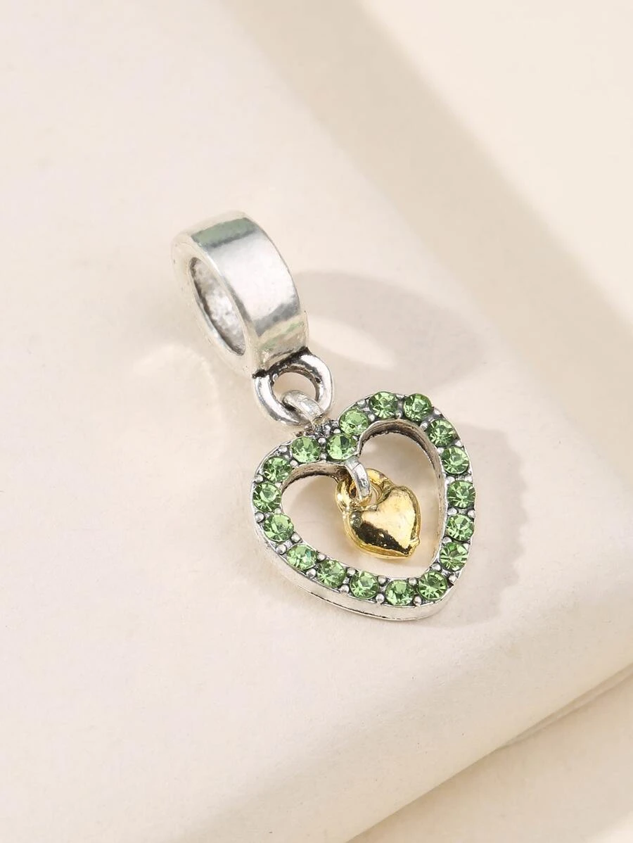 Colgante DIY con diamante de imitación con corazón - Multicolor - Ver 1