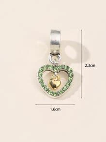 Colgante DIY con diamante de imitación con corazón - Multicolor - Ver 3