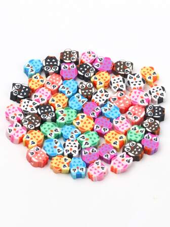 50入組/套貓頭鷹設計DIY珠子