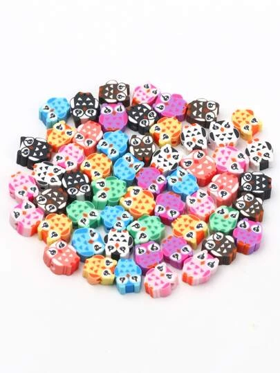 50入組/套貓頭鷹設計DIY珠子