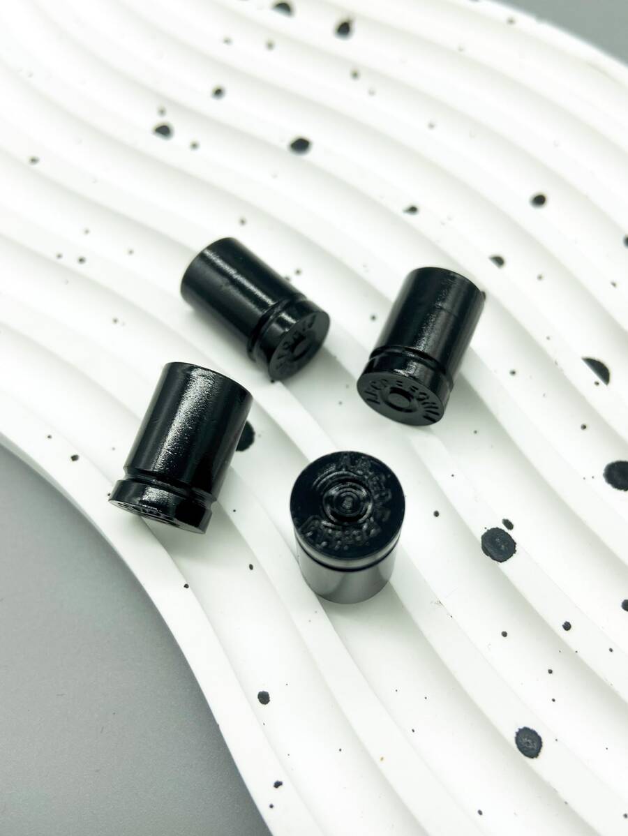 4入組汽車輪胎氣門嘴蓋 - 黑色 - 查看 1