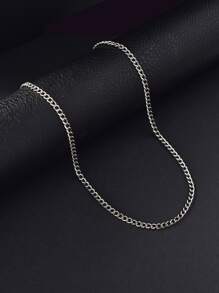 1 pièce Collier À Chaîne Pour Homme Simple Métallique Adapté Pour Port Quotidien