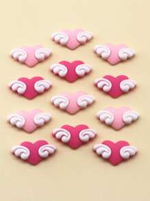 12 piezas Accesorio de pelo con corazón DIY - Multicolor - Ver 1