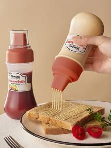 1入組EVA調味擠壓瓶帶貼紙 - 粉色 - 查看 1