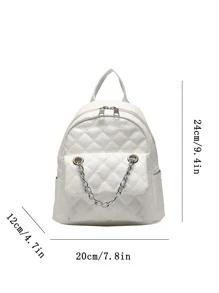 迷你衍縫鏈條裝飾經典背包