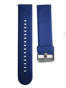 Solid Silicone Watchband - Blue - View 2