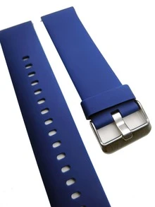 Solid Silicone Watchband - Blue - View 4