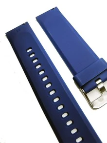 Solid Silicone Watchband - Blue - View 5