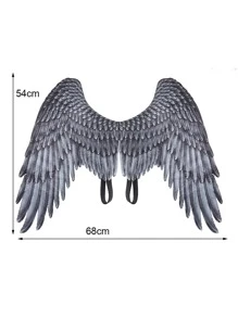 Black Non-Woven Fabric Angel Wings For Cosplay Decoration - Black - View 3