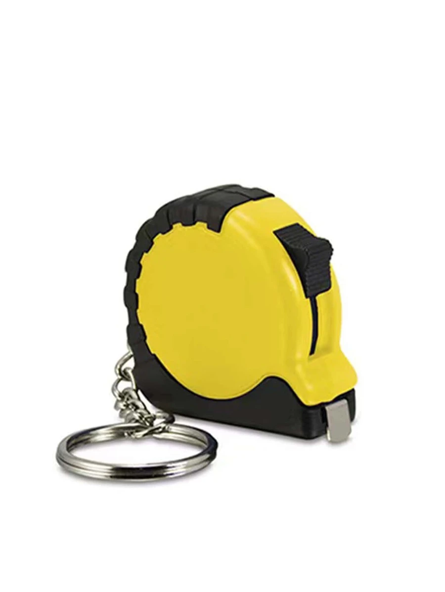 Men Mini Tape Measure Charm Keychain Casual Gift Souvenir - Yellow - View 1