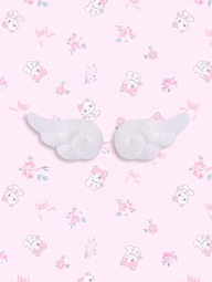 ROMWE 2pcs Wing Decor Hair Clip Cute Valentines Claw Clips Hair Claws Hair Barrettes