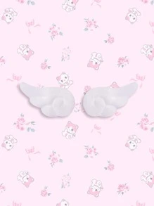 ROMWE 2pcs Wing Decor Hair Clip Cute Valentines Claw Clips Hair Claws Hair Barrettes