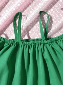 SHEIN Bộ hai mảnh Gái viền lá sen Nhiệt đới Boho - Nhiều màu - Xem 3