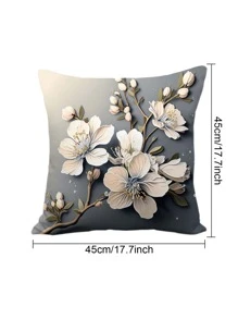 1入組印花裝飾抱枕套不附帶枕芯現代編織織物靠墊套裝飾 - 彩色 - 查看 4