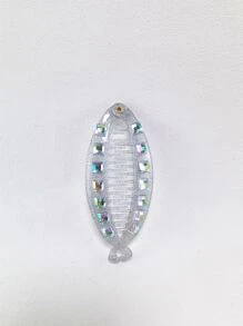 Clip de banana para el pelo con diseño de diamante de imitación hueso de pescado - Multicolor - Ver 1