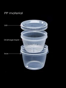 1pc PP Food Storage Box, Minimalist Clear Food Storage Jar For Kitchen