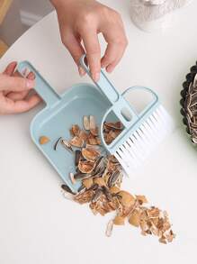 2pcs/set Plastic Mini Broom With Dustpan, Pink Garbage Cleaning Tool For Home - Pink - View 6