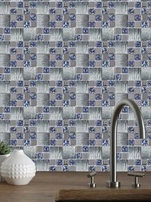 6片馬賽克圖案防水自粘裝飾貼紙 - 彩色 - 查看 2