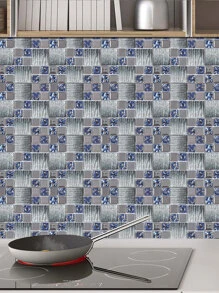 6片馬賽克圖案防水自粘裝飾貼紙 - 彩色 - 查看 3