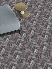 2 piezas Palo PVC piso clásico con patrón de madera impermeable autoadhesivo piso azulejo para casa - Multicolor - Ver 4