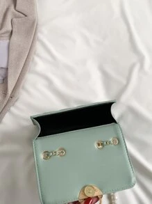Green Square Bag Faux Pearl Decor Square Bag - Green - View 5