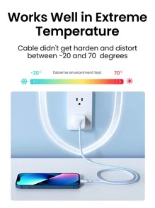 UGREEN PD20W Schnellladekabel kompatibel mit iPhone 14 13 12 Pro Max, MFi-zertifiziertes Lightning-Kabel, Geschenk für Freundin, weiches, farbiges Silikonkabel, Nan Schnellladung, MFi-zertifiziert