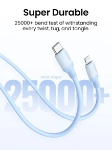 UGREEN PD20W Schnellladekabel kompatibel mit iPhone 14 13 12 Pro Max, MFi-zertifiziertes Lightning-Kabel, Geschenk für Freundin, weiches, farbiges Silikonkabel, Nan Schnellladung, MFi-zertifiziert