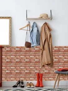 1pc PVC Wall Paper, Creative Brick Pattern Wall Adhesive Roll For Home - Multicolor - View 4