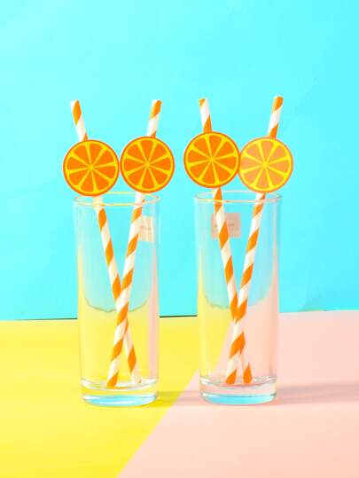 4入組/套可愛水果裝飾一次性廚具適用於派對