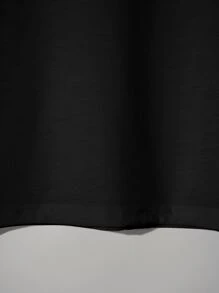 Manfinity Hombres Camiseta con estampado de letra - Negro - Ver 3