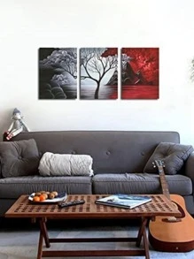 3 Cái/bộ Vải Không Dệt Tranh Có Khung, Hiện Đại Hoa Văn Cây Treo Tường Tranh Nghệ Thuật Cho Trang Trí Tường Nhà - Nhiều màu - Xem 4