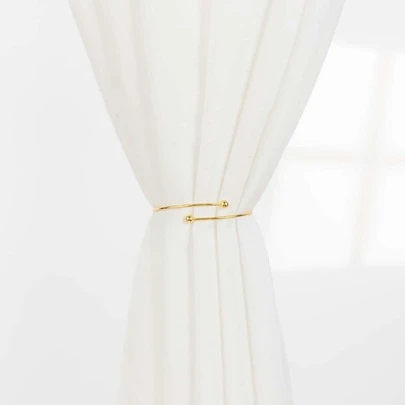 1pc Copper Alloy Curtain Holdback, Simple Curtain Buckle For Home Gifts Birthday Graduation