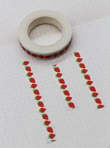 1卷草莓圖案和紙膠帶 - 彩色 - 查看 1