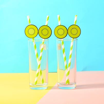 4入組/套卡通水果裝飾一次性廚具適用於派對