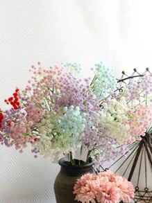1 件人造满天星，人造花束，人造花逼真的仿真花盛开 DIY 工艺新娘花束家居餐桌客厅装饰，室内室外装饰，餐桌装饰，餐桌摆饰，人造花，塑料花，情人节，礼物 - 淺藍色 - 查看 3