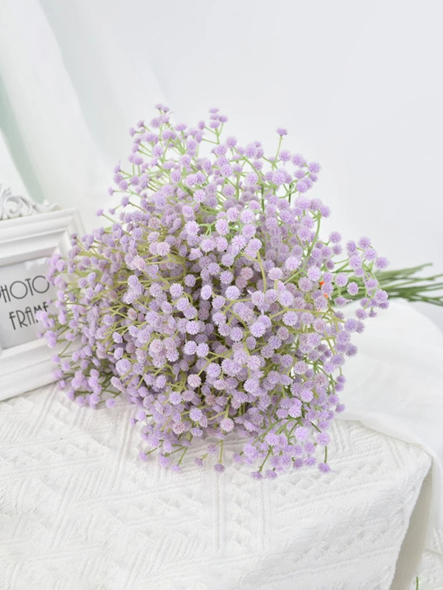 1 PC Gypsophila nhân tạo, Bó hoa nhân tạo, Hoa giả Mô phỏng thực tế Hoa nở Thủ công DIY Bó hoa cô dâu Trang chủ Bàn trang trí phòng khách, Trang trí ngoài trời trong nhà - Màu tím hoa cà - Xem 1