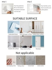 1pc Mirror Wall Switch Sticker, Wall Decor, Minimalist Black,Stickers,Wall Decal, Vinyl Decal For Home Decorations,Spring Decoration Items Refresh Your Home,Rama Decoration Stickers Gifts Birthday Graduation - Black - View 3