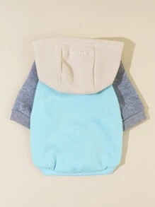 PETSIN 1pc Color Block Pet Hoodie For Cats - Soft Color Block Hoodie For Cats; Designed For Cooler Seasons, Home Lounging, Autumn Park Strolls, Holiday Gatherings, And Adorable Social Media Photos.