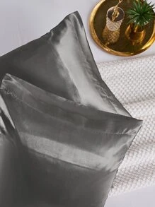 1對枕頭簡約緞面枕套
