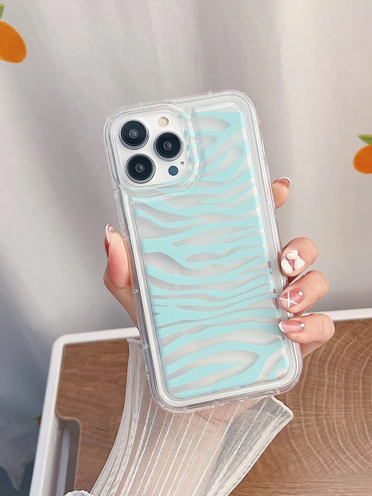 Zebra Striped Clear Phone Case