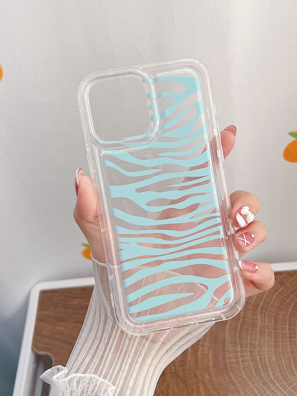 Zebra Striped Clear Phone Case
