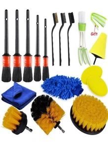 18pcs Car Washing Brush & Cloth Set - Multicolor - View 1