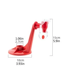 1入組塑膠飲料瓶倒置飲水機極簡飲水機 - 紅色 - 查看 3