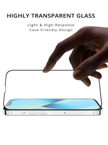 5 piezas Protector de pantalla de vidrio templado de alta definición / resistente a caídas y arañazos / sensible al tacto / fácil instalación sin burbujas / resistente a explosiones versión mejorada, compatible con iPhone / Samsung / Huawei / Xiaomi / OPPO / OnePlus / Asus / Vivo - transparente - Ver 3